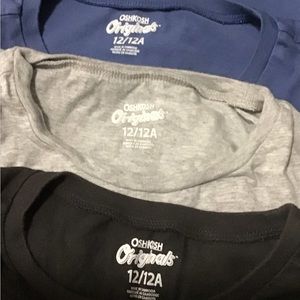 3 Oshkosh Original’s Girl Shirt Long Sleeves Size (12/12A) 100% Cotton